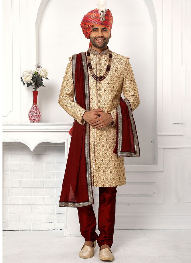 Wedding Wear Art Silk Wholesale Sherwani Collection